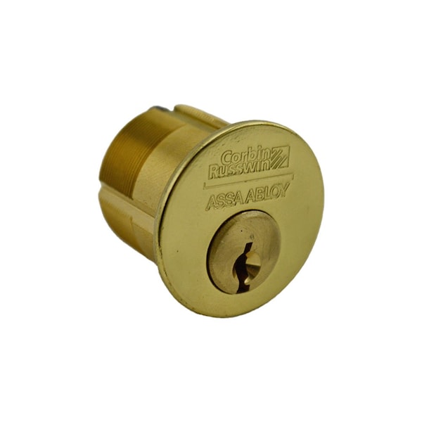 Corbin Russwin 1-1/8" Standard Mortise Cylinder with Cloverleaf Cam and 6 Pin L4 Keyway Satin Bronze CR1000118A01612L4 - main